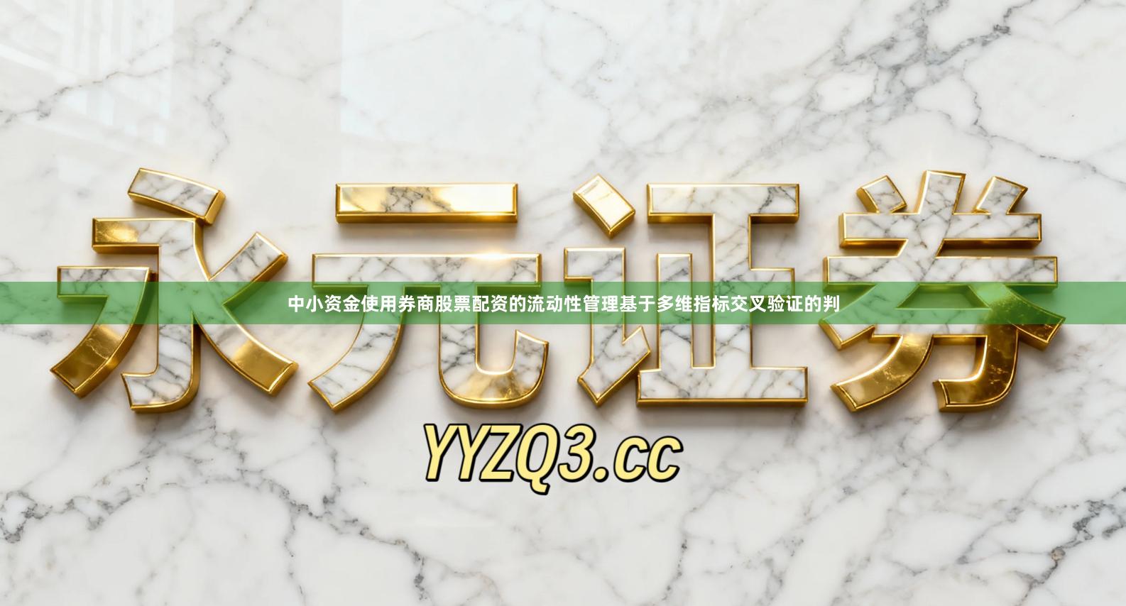 中小资金使用券商股票配资的流动性管理基于多维指标交叉验证的判